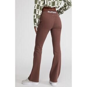 Playboy x PacSun Brown Frayed Waist Flare Pants - Size 27